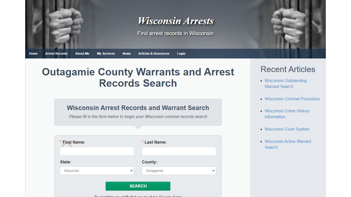 Outagamie County Warrants and Arrest Records Search